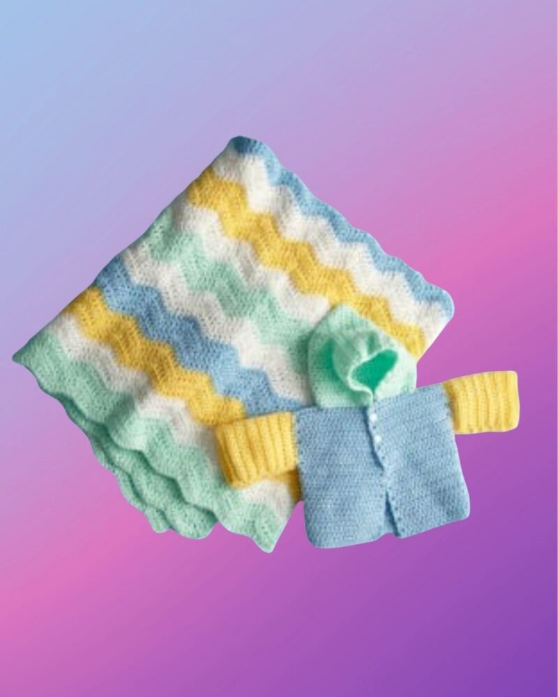 1 Baby Blanket & Sweater Set