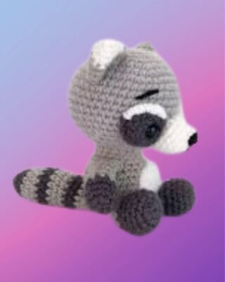 Rex the Raccoon – Handmade Crochet Woodland Critter