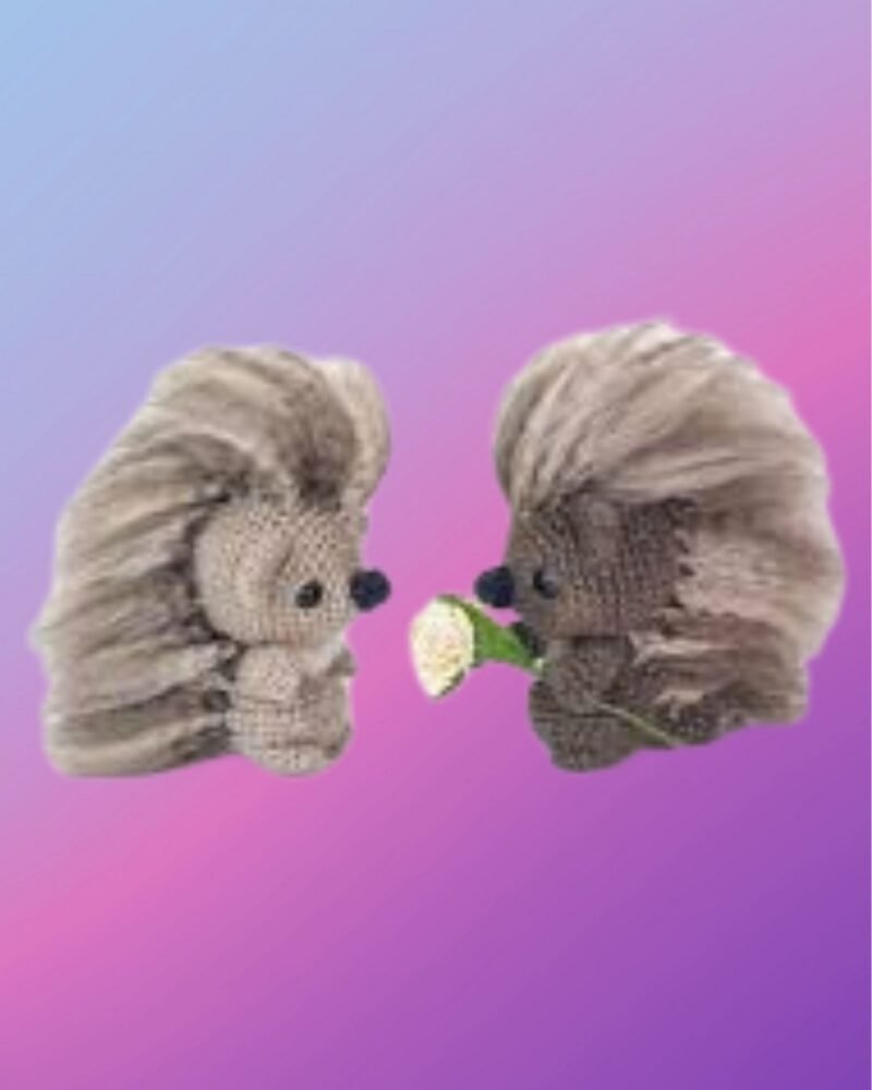 6 Pepper and Poe the Porcupines – Handmade Crochet Woodland Critters