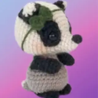 Blossom the Badger Crocheted Blossom the Badger woodland critter with flower on her head