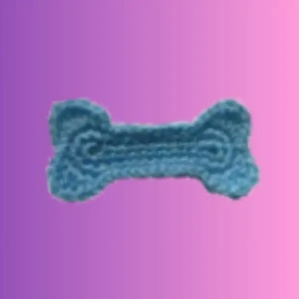 Handmade crochet bone appliqué available in your choice of color