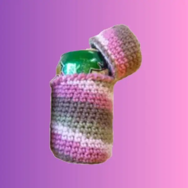 Can Cozy with Lid Crocheted 12 oz can cozy with attached lid to help keep bugs out