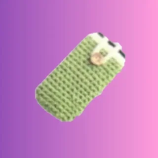 Crocheted cell phone case with button and loop closure