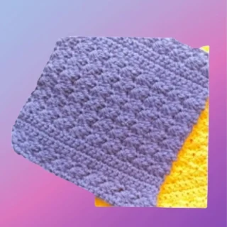 Handmade textured crochet dishcloth made with 100% cotton yarn