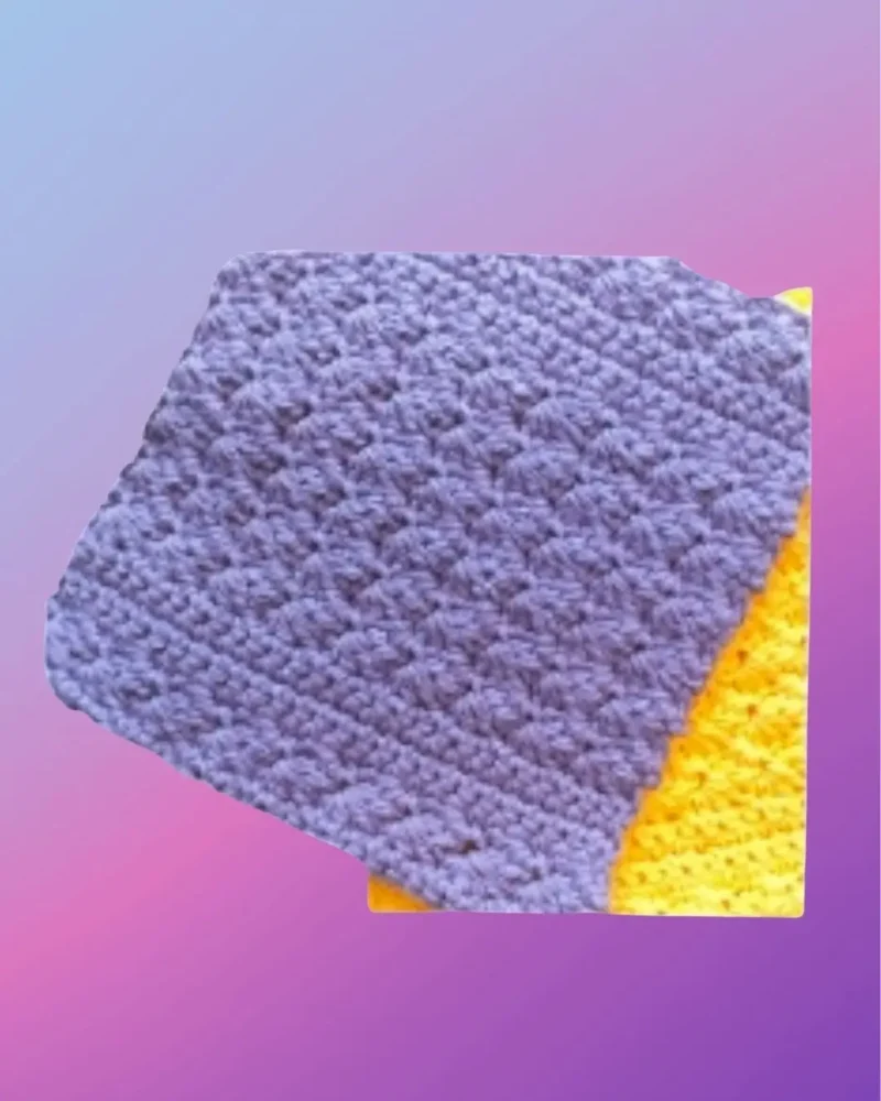 Handmade textured crochet dishcloth made with 100% cotton yarn