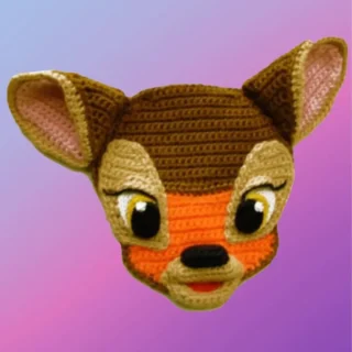 Crochet Deer Appliqué Handmade crochet deer appliqué for blankets, clothing, accessories, and custom crochet projects.