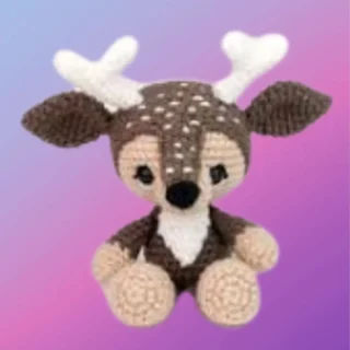 Devin the Deer Woodland Critter Crocheted Devin the Deer woodland critter with antlers and spotted head