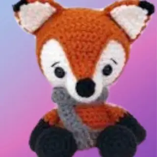 Frankie the Red Fox Woodland Critter Crocheted Frankie the Red Fox woodland critter with orange, white and black details