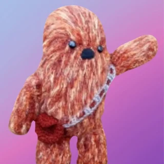 Handmade crochet Galaxy Wandering Friend with removable shoulder bag.