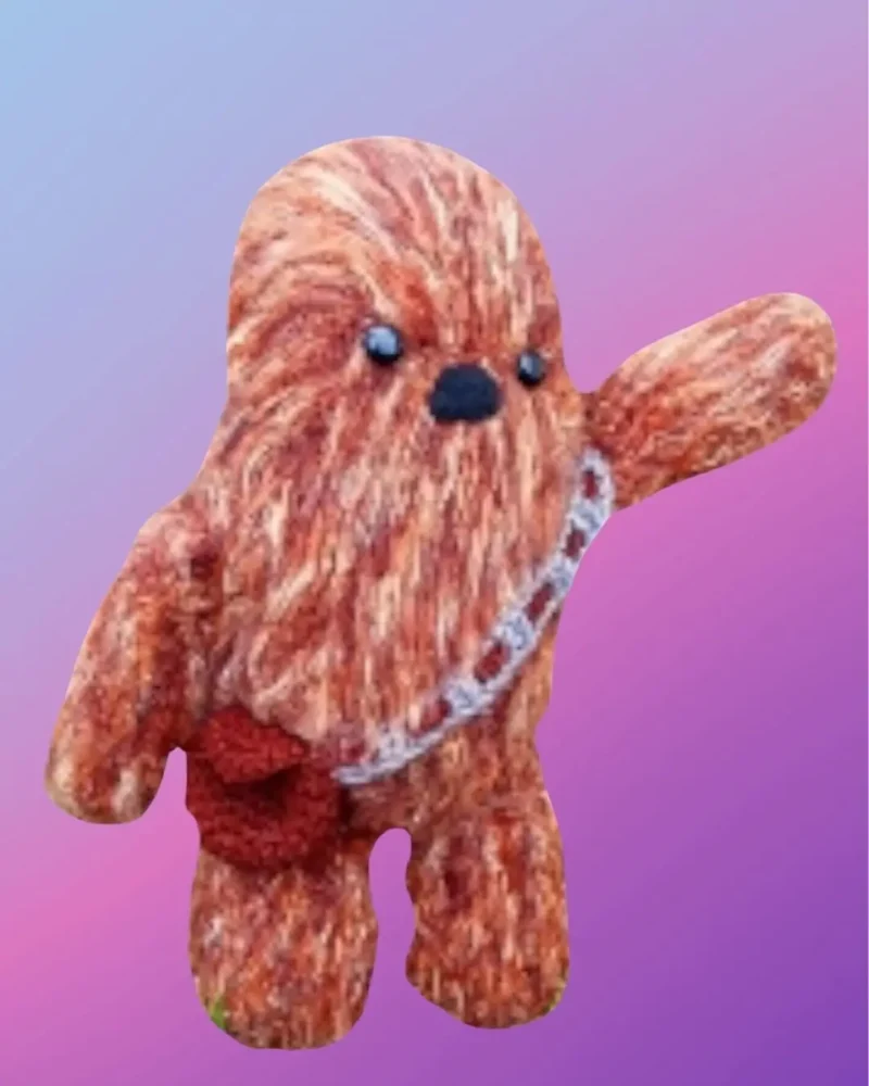 Handmade crochet Galaxy Wandering Friend with removable shoulder bag.