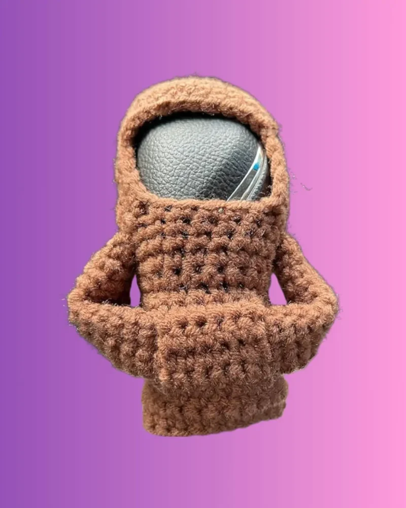 Gear Shift Cover(1) Handmade crochet gear shift cover with arms sewn into front pocket