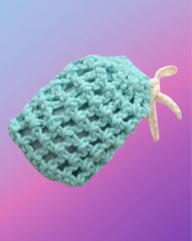 Soap Saver Bag Handmade crochet soap saver bag with drawstring closure